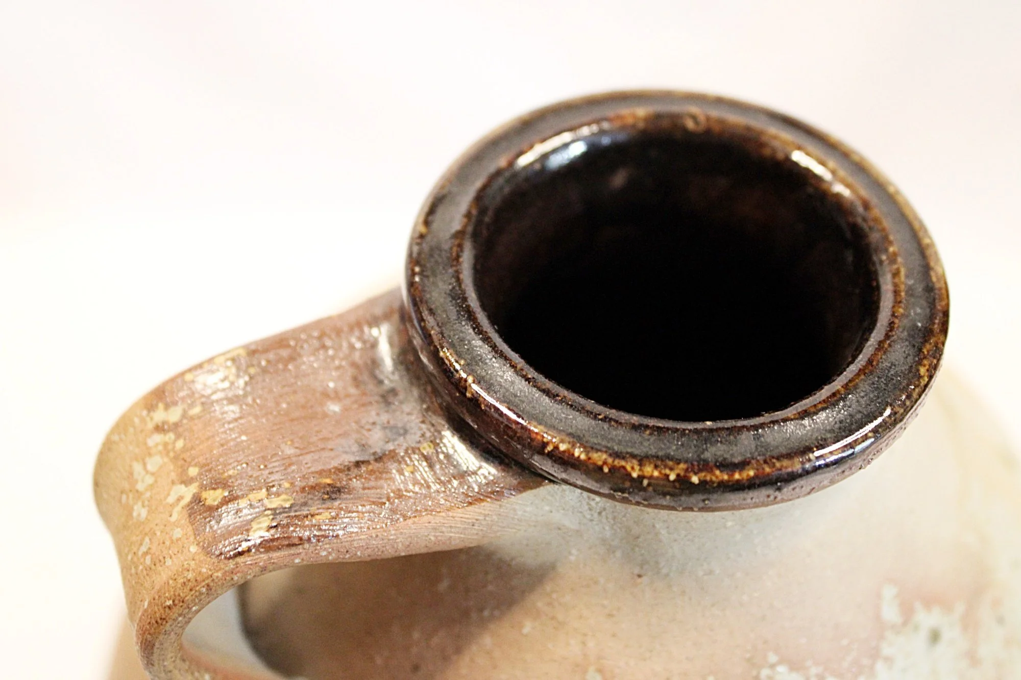 ERNEST GENTRY Studio Stoneware Pottery Jug-Handle-left-Rim-View-closeup-2000 x 1333.JPG