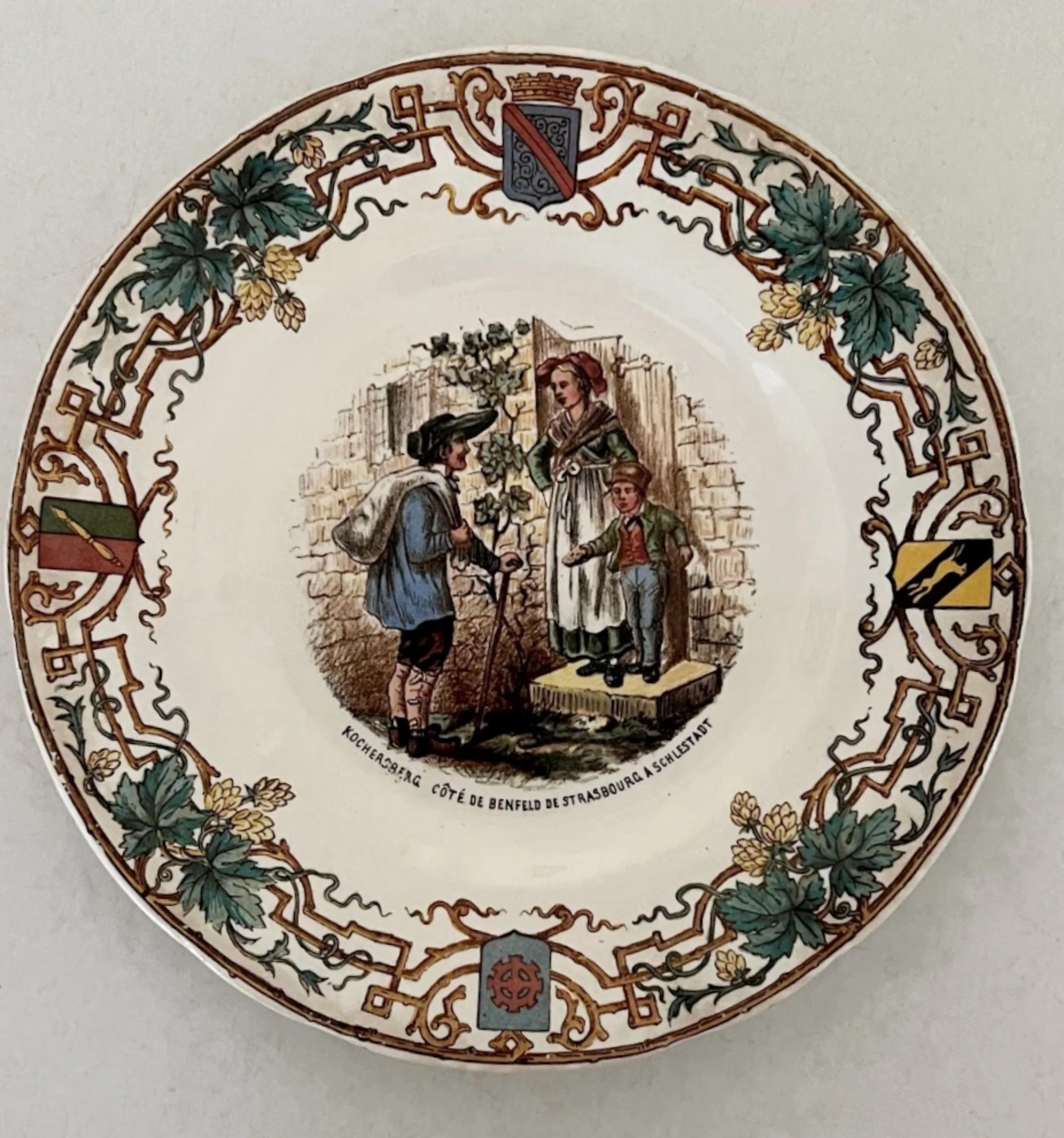 Sarreguemines Four Plates Alsace Pattern-Plate Two Front-2927 x 3129.jpg