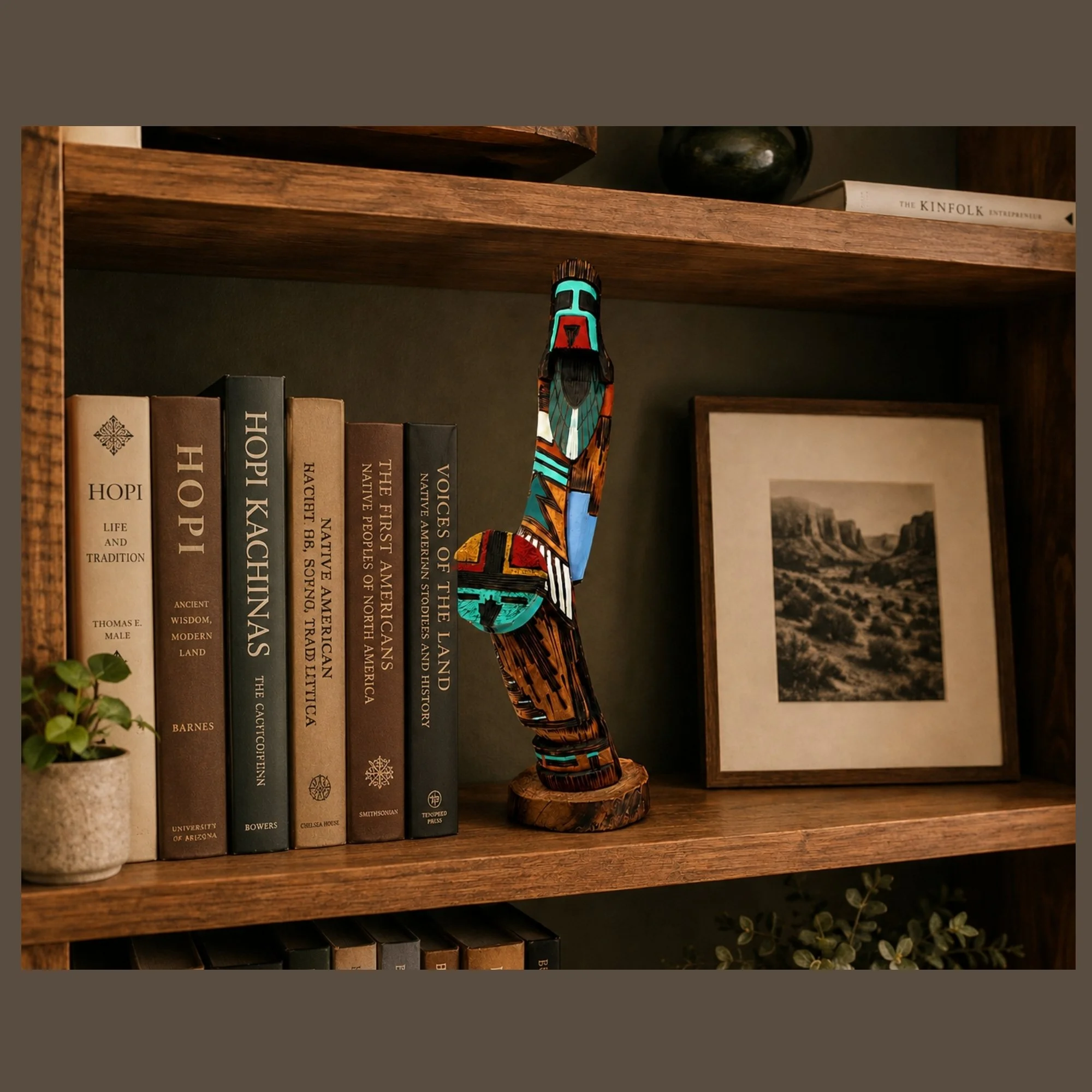 Hopi Long Hair Kachina Doll Signed and Dated Native American Katsina Carving-Front-Full-View-Den-BookCase-PYH-2000 x 2000.jpg