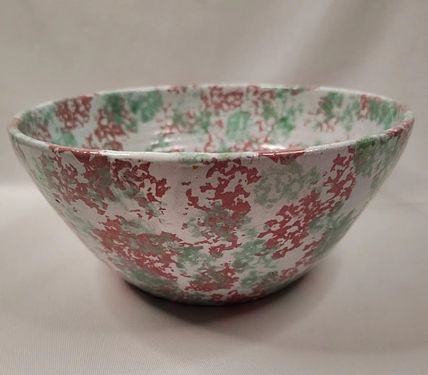 Vintage SpongeWare Pottery Bowls by Kenneth George of Cole Pottery Sanford NC 1995-one-lg bowl-1500 x 1314.jpg