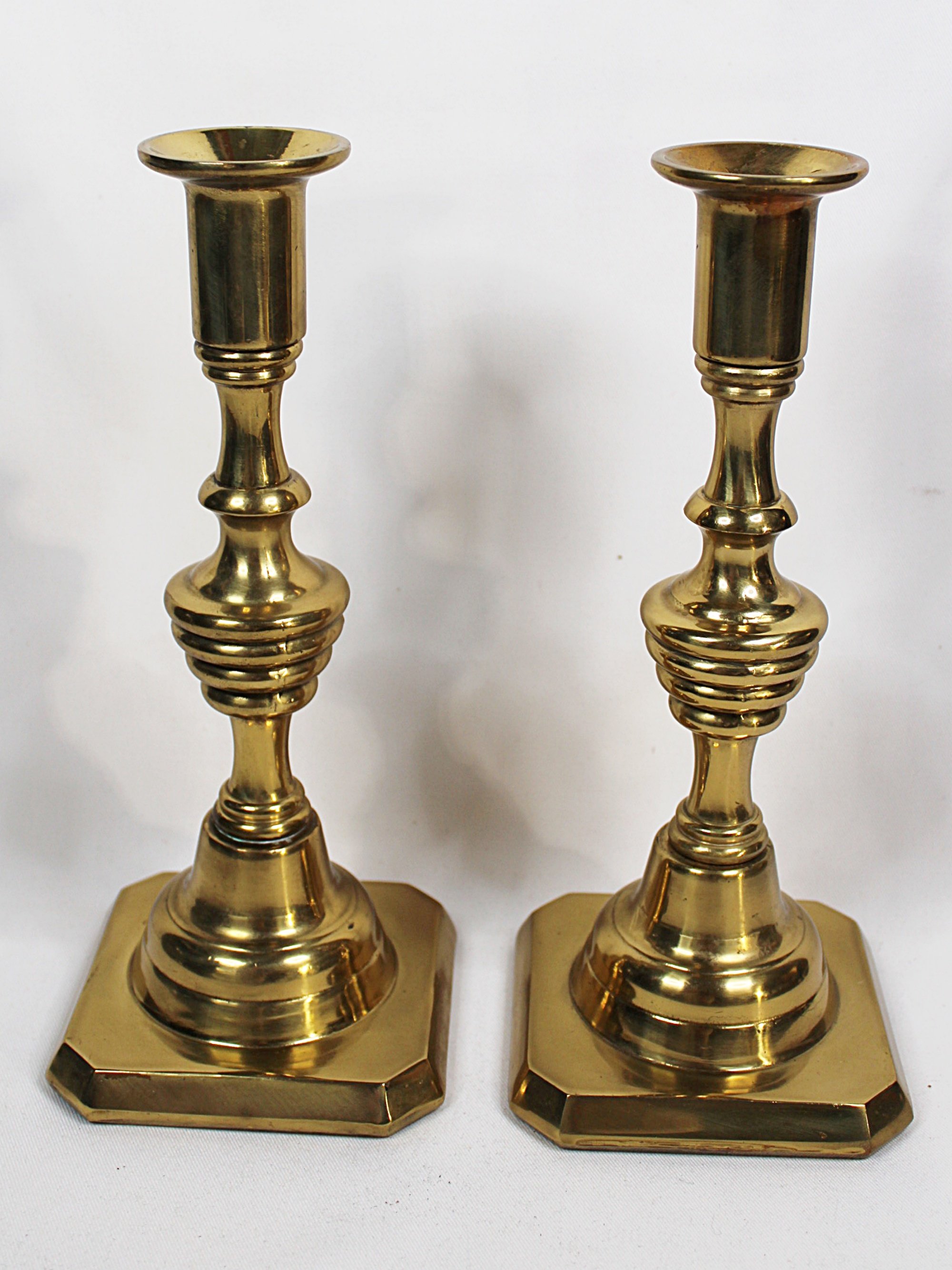 English Pair of Beehive Brass Candlesticks-side by side-no-candles-2000 x 2667.JPG