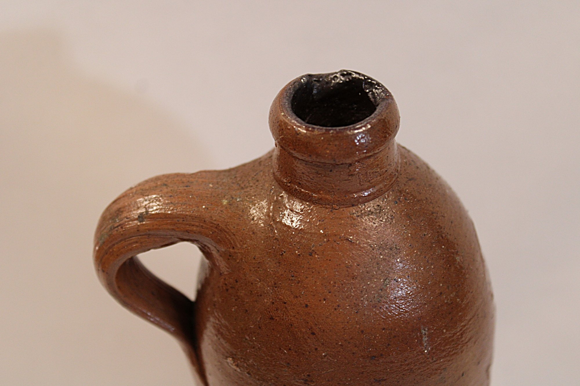 Antique Stoneware Mineral Water Bottle from Selters Germany Circa 1840s-rim-handle-left-2000 x 1333.JPG
