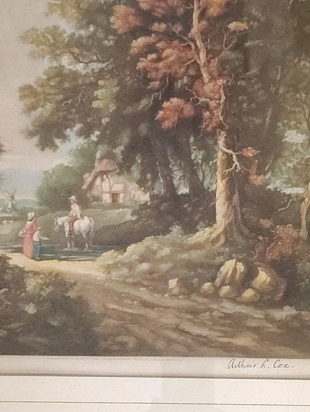 Vintage Mezzotint Noontide, Constables Country Signed and Framed British Art-signed area-1000 x 1328.jpg