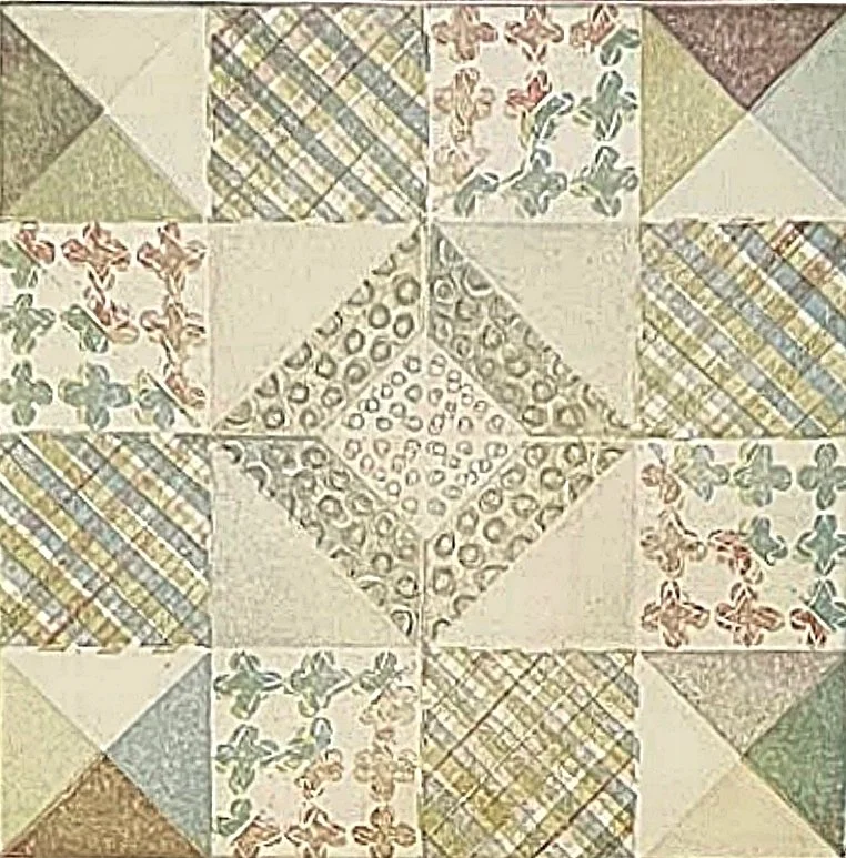 Lithograph Quilting Bee by Deborah Ellis-Center Quilt-only-762 x 773.jpg