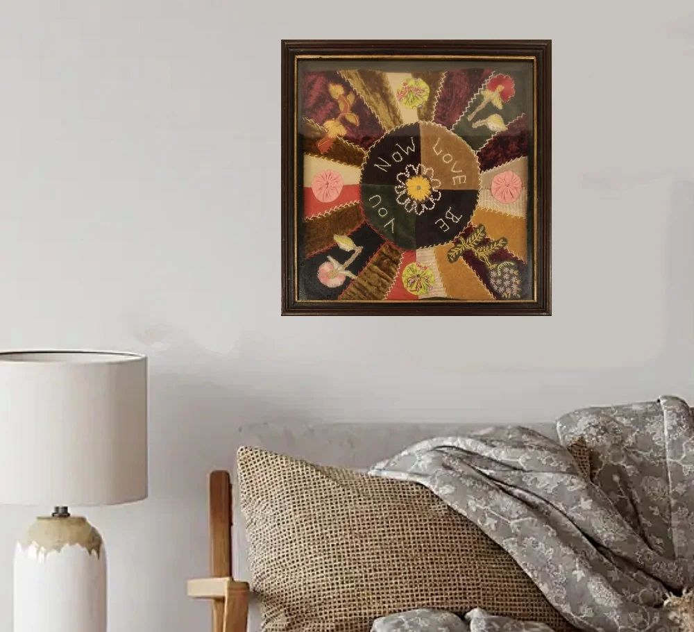 Antique Victorian Framed Embroidery Crazy Quilt Style-on-wall-1000 x 910.jpg