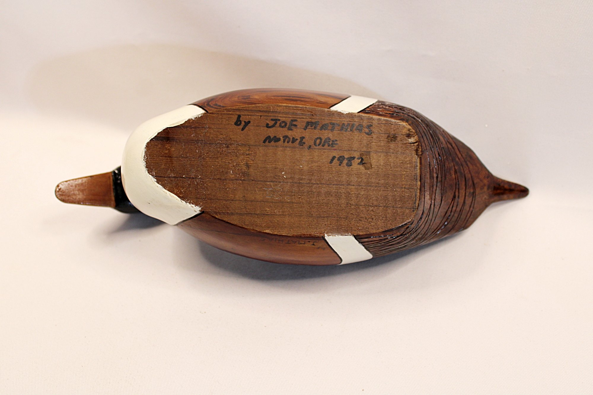 Oregon Pintail Drake Decoy-Joe-Mathias-Bottom-Full-Bottom-Signed with-information-2000 x 1333.JPG