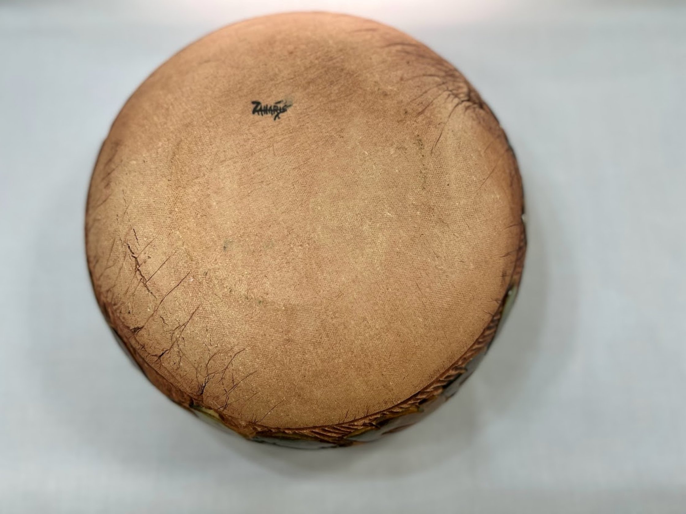 5240-OLD RIVER RUN Pottery Bowl by Dawn Zaharis Prietz, Marianna, Florida - full bottom view-2239 x 1679.jpg