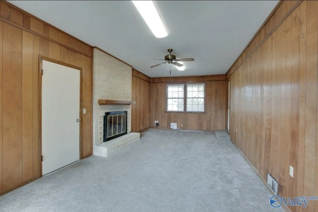 Before — Paneled Den