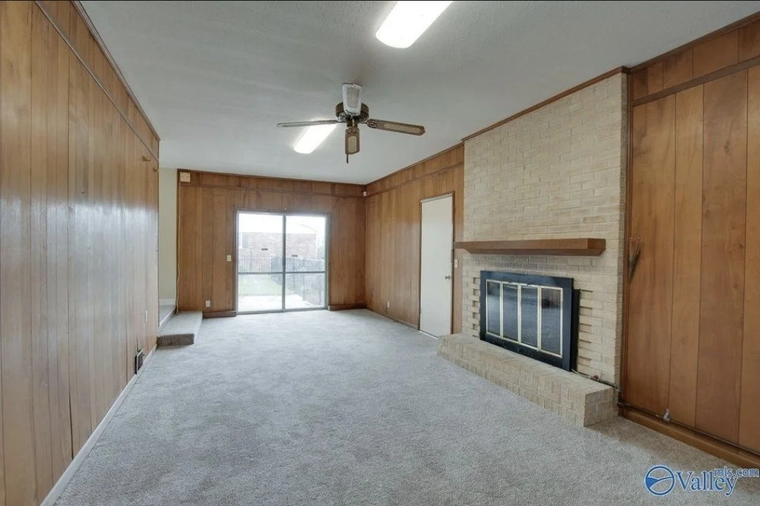 Before — Den & Fireplace