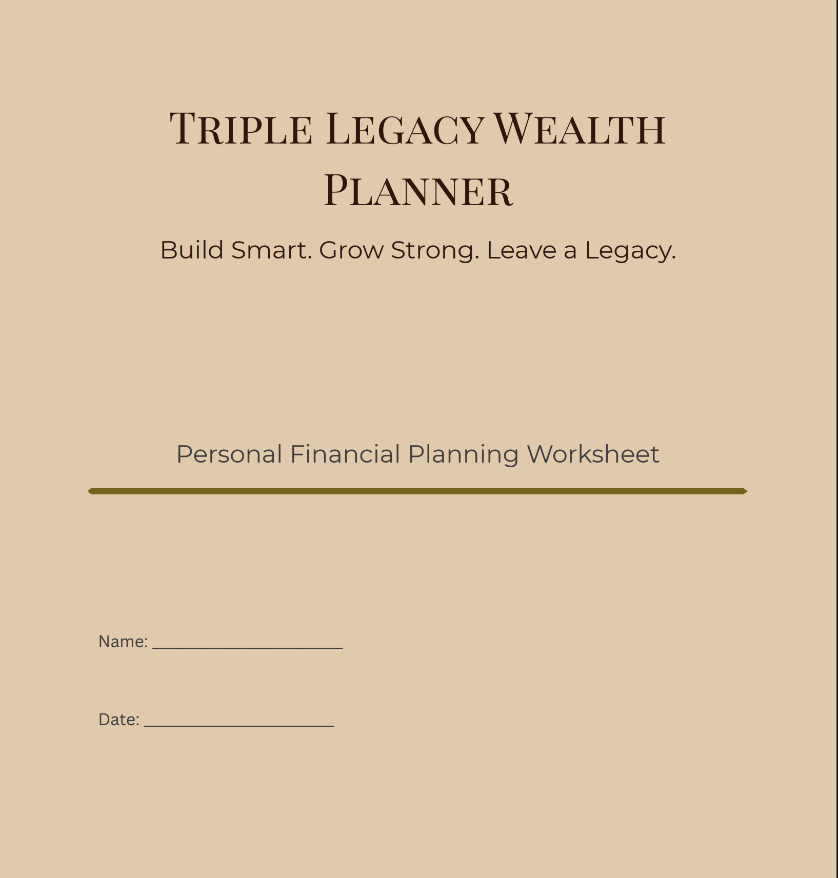 Triple Legacy Wealth Planner