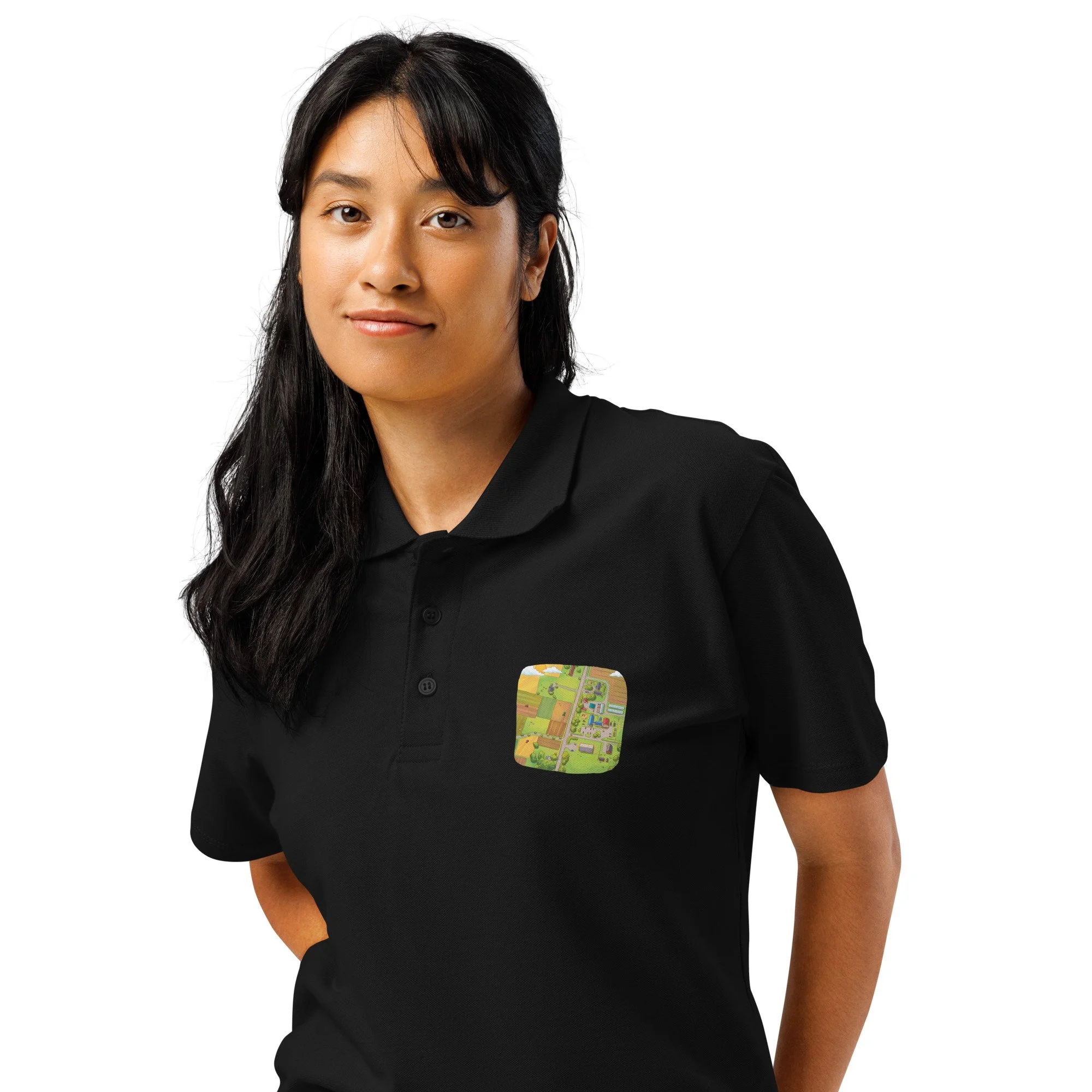 NLCA Map Premium pique adult polo shirt
