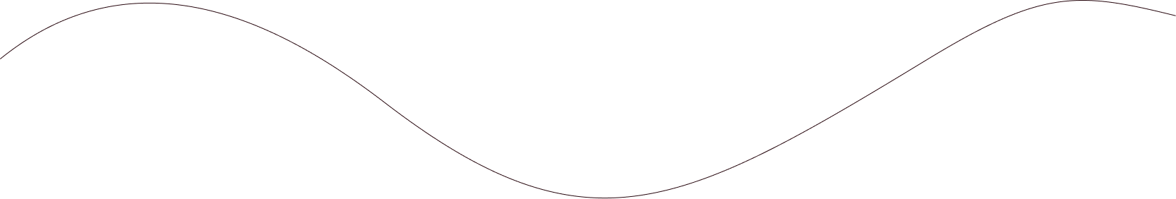 A black square with a red line drawing of two ocean waves.