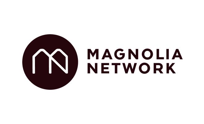 Magnolia Network logo with stylized letter M inside a circle, followed by the words 'Magnolia Network'.