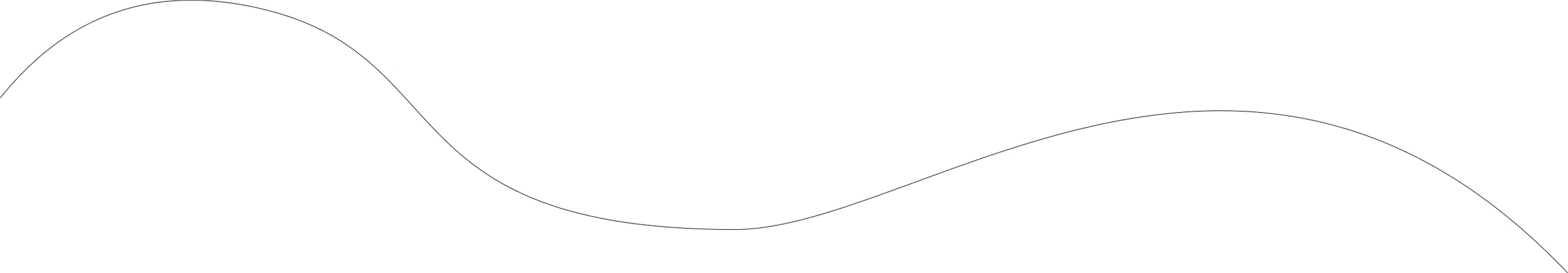 Black background with thin, curved red lines forming a wave pattern.