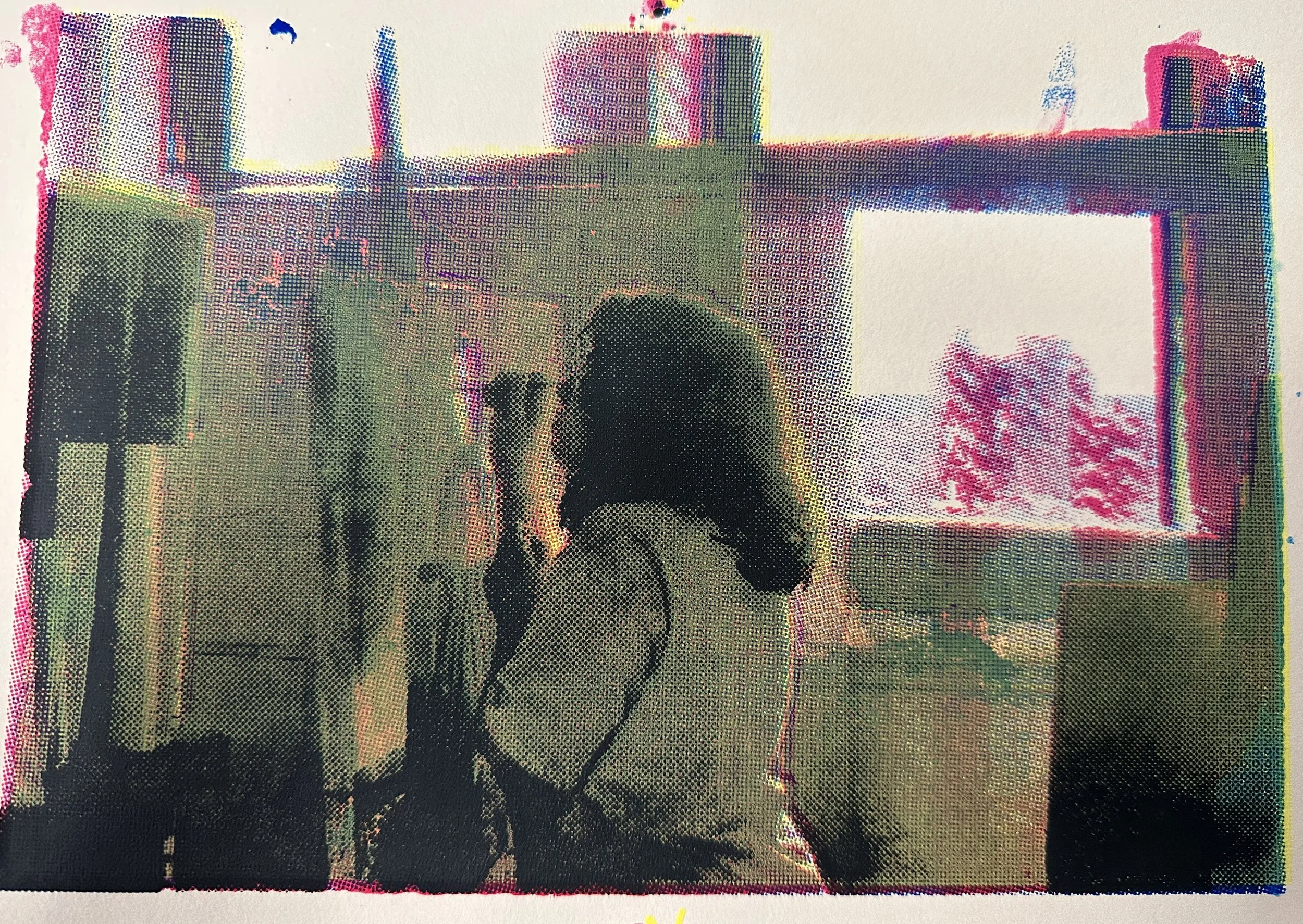 Self Portrait of a Self Portrait, CMYK screenprint, 2023