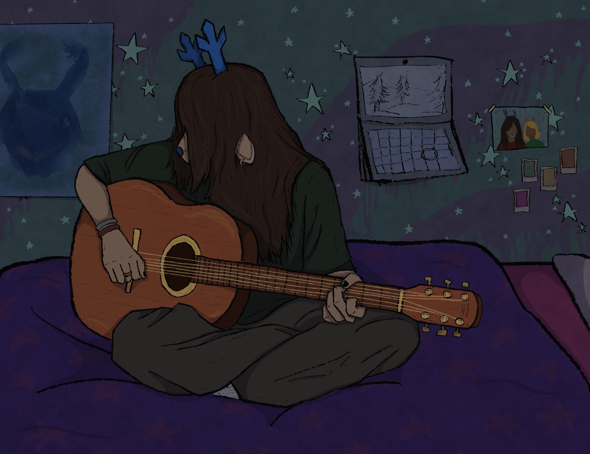 December Holiday, digital painting, 2025