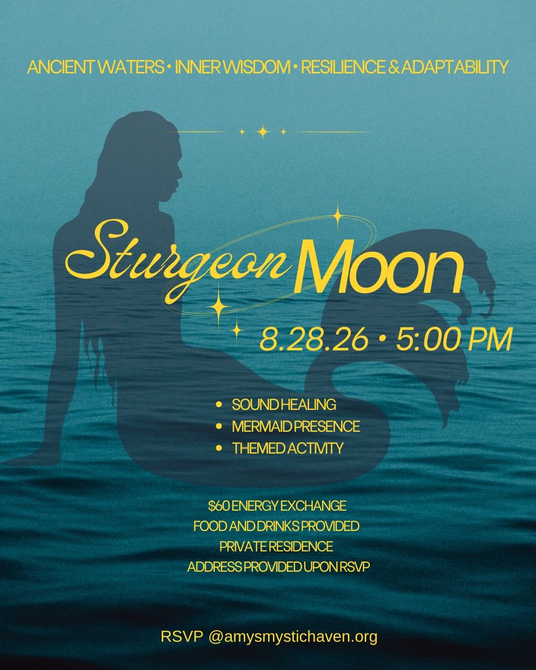 8/28 Sturgeon Moon - August's Full Moon Celebration *LIMITED SPACE AVAILABILE*, Early bird pricing ends 8/1