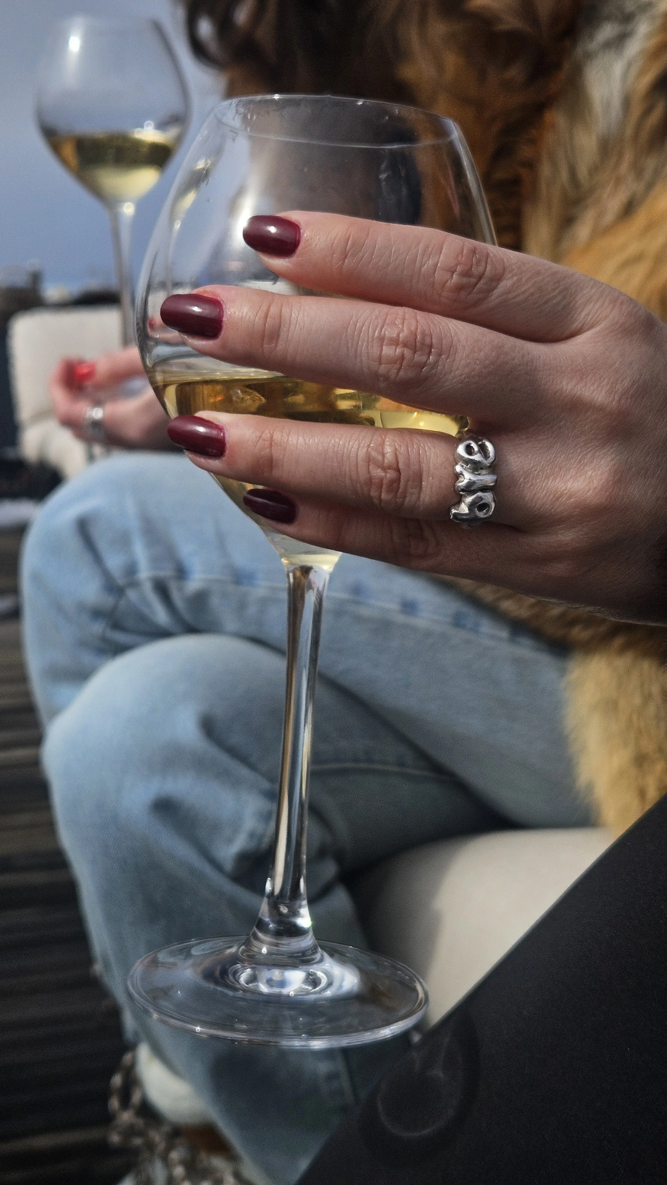 BYE Ring in sterling silver worn — fine jewellery London, Atelier Moroti