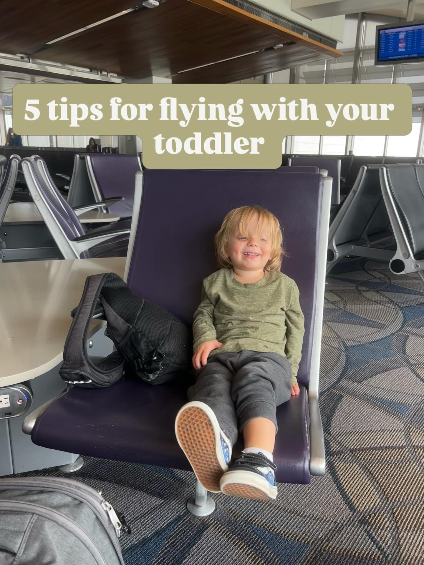 5 tips for traveling with unpredictable toddlers!

1. Bring something for your kiddo to eat/ drink during takeoff and landing. Pressure changes can cause ear pain and swallowing helps equalize pressure. Hello hard candy! 
2. Snack boxes with variety 