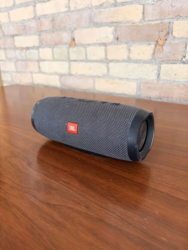JBL Bluetooth speaker included with every booking at The Harlow Exchange heritage event venue in Winnipeg's Exchange District