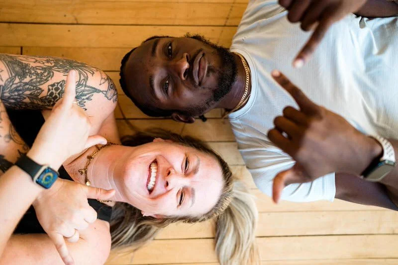 Candid moment at The Harlow Exchange event space in Winnipeg's Exchange District