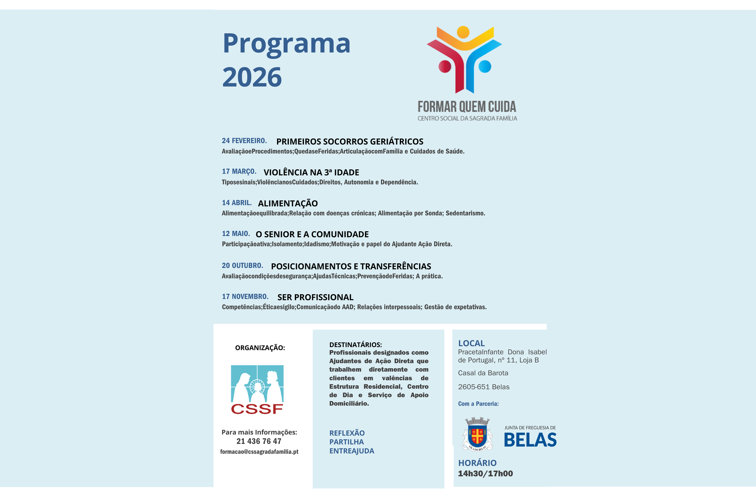 VIOLÊNCIA NA 3ª IDADE (Formar quem Cuida 2026) - Centro Social da Sagrada Família