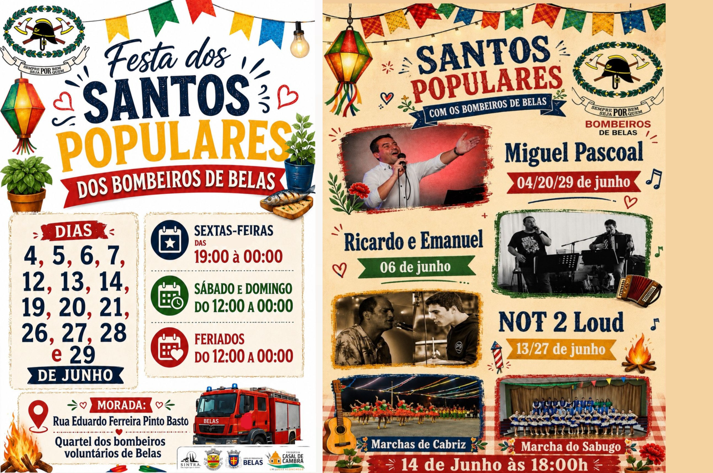 Festa dos Santos Populares com Bombeiros de Belas