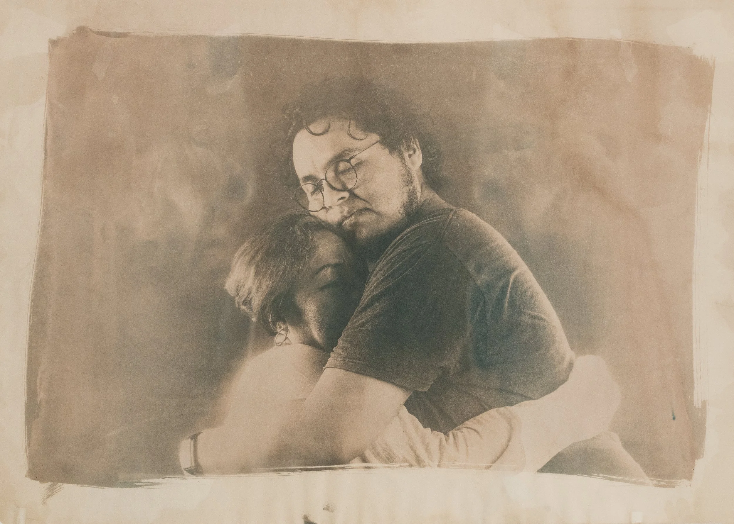 Eres mi pedacito de Cielo // 2023 // Cianotipia virada a yerba mate 70cm x 50cm