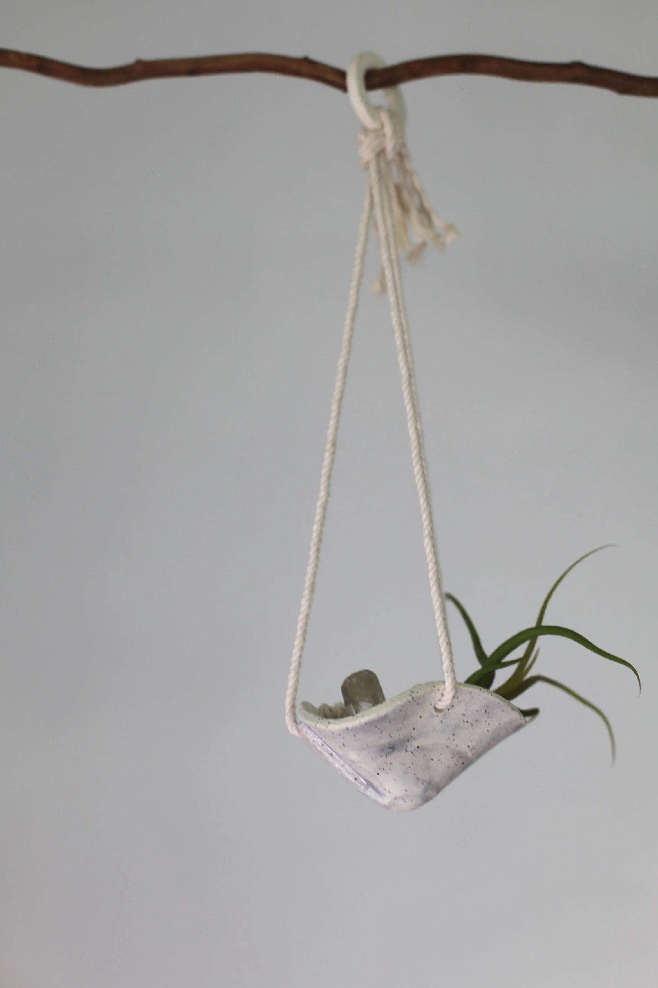 Blue Ceramic Hanging Planter – Small