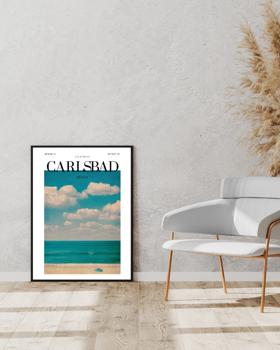 carslbad vintage poster, blue ocean, blue sky s&j studio.png