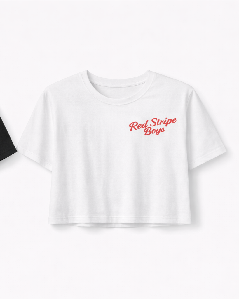 Red Stripe Boys Crop Top