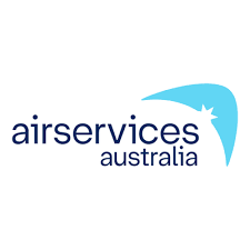 Airservices Australia logo with a blue stylized bird and text.