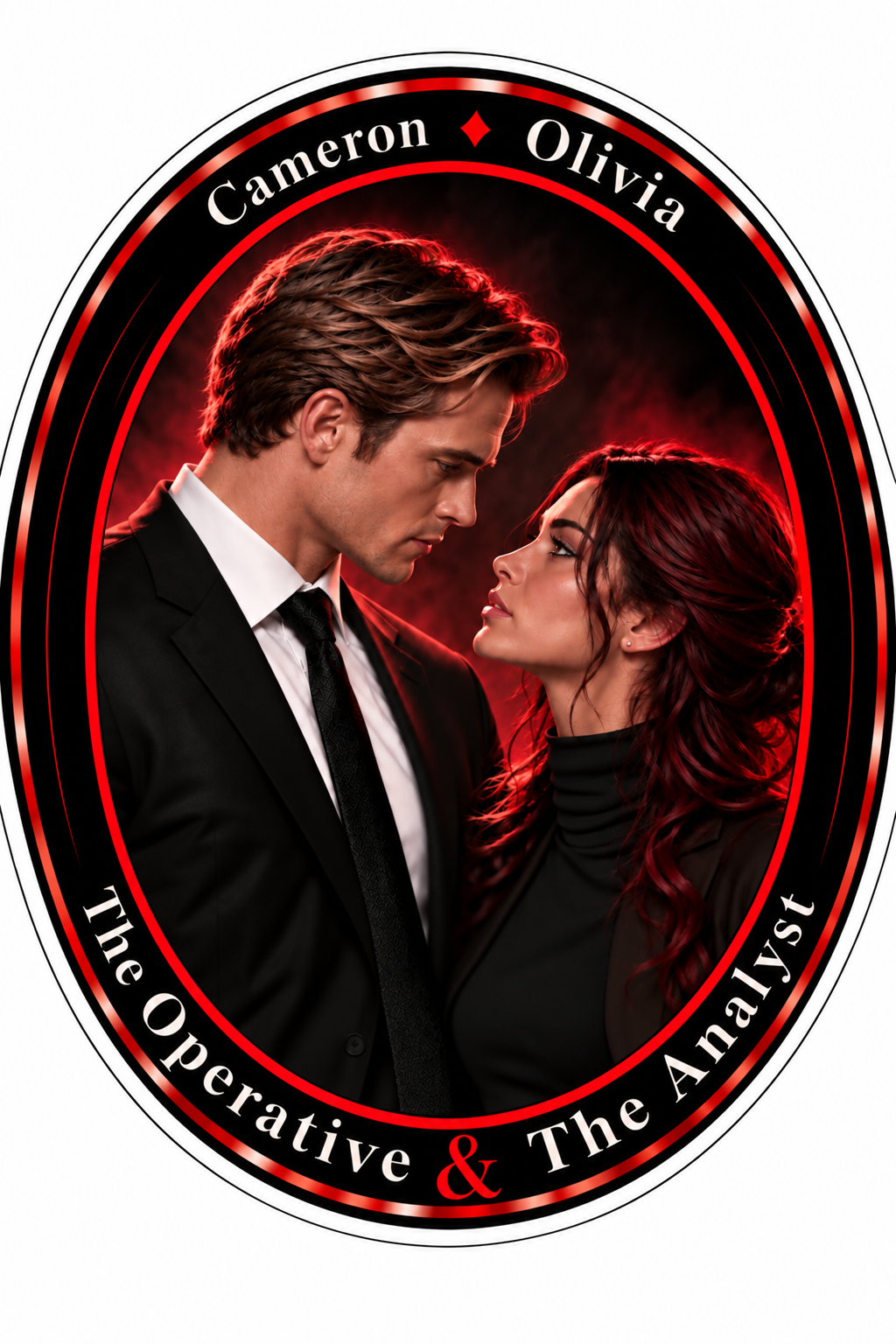 Cameron & Olivia Character Art Sticker