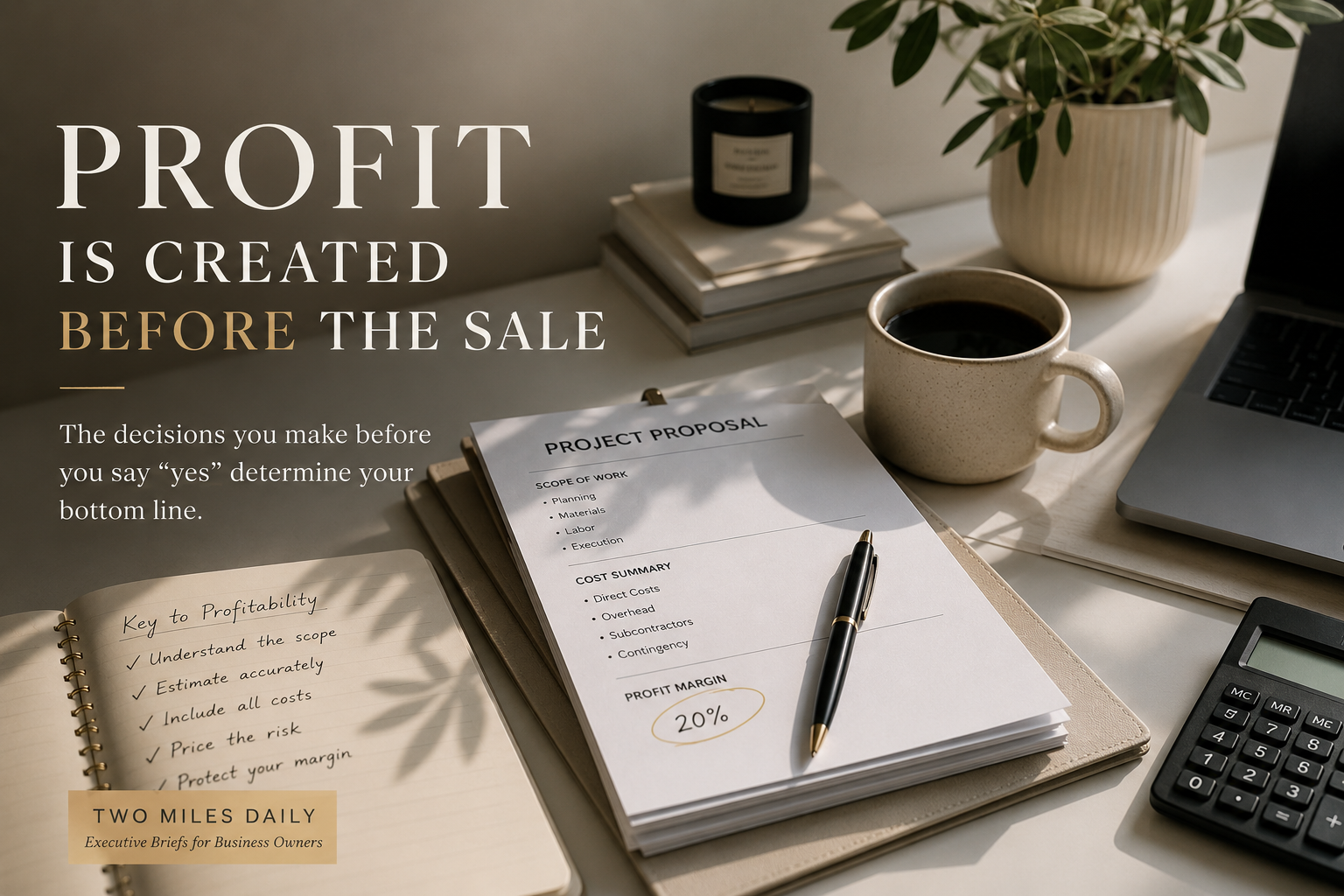Issue 013 • Profit Is Created Before the Sale