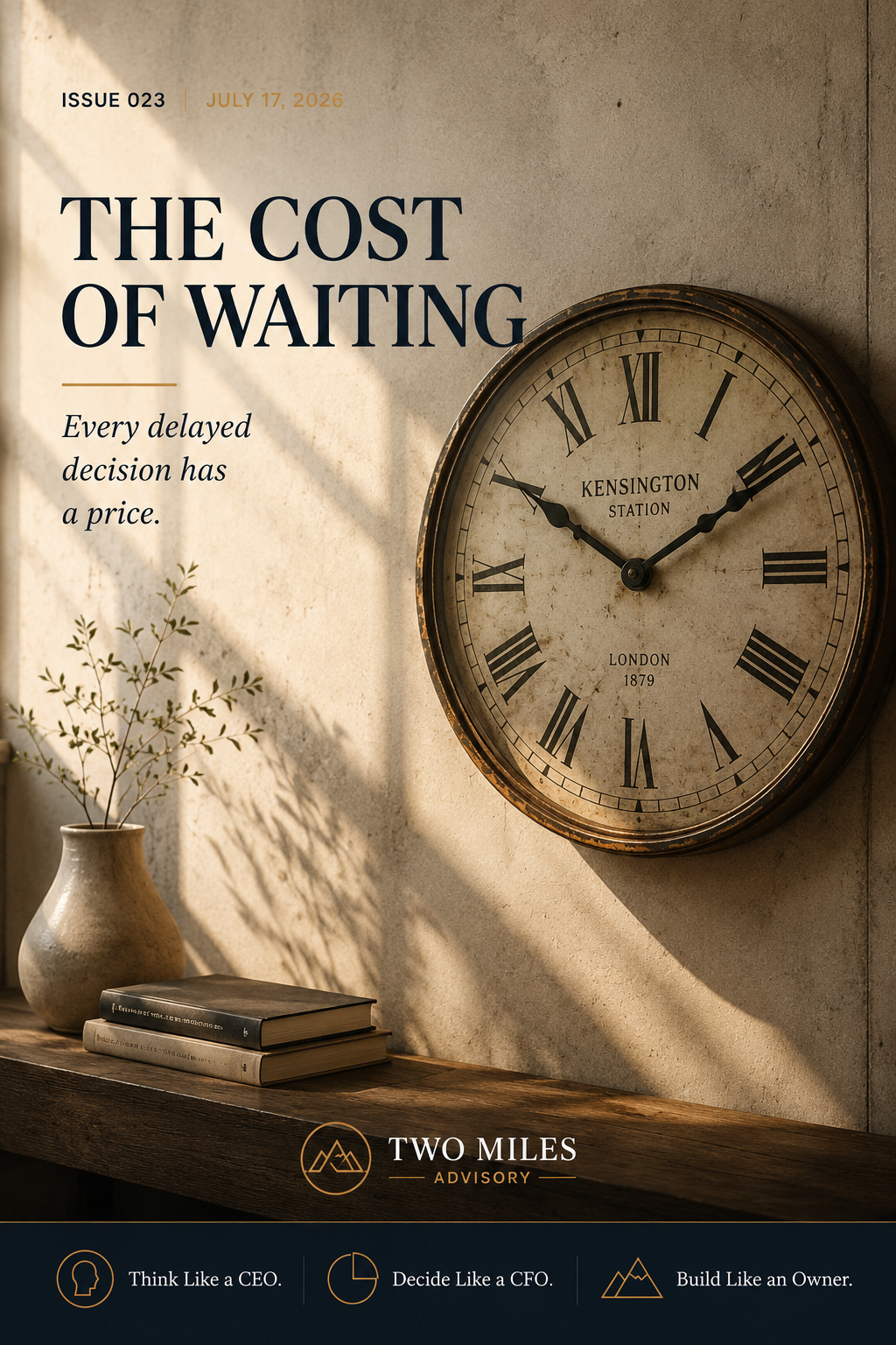ISSUE 023 • The Cost of Waiting