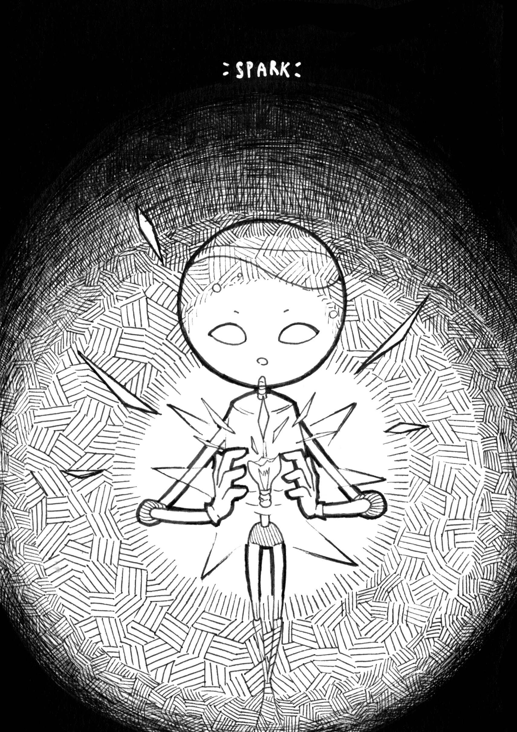 Illustration pour le challenge du Inktober 2021 mettant en scène le personnage imaginé pour le défi, par Neytix.