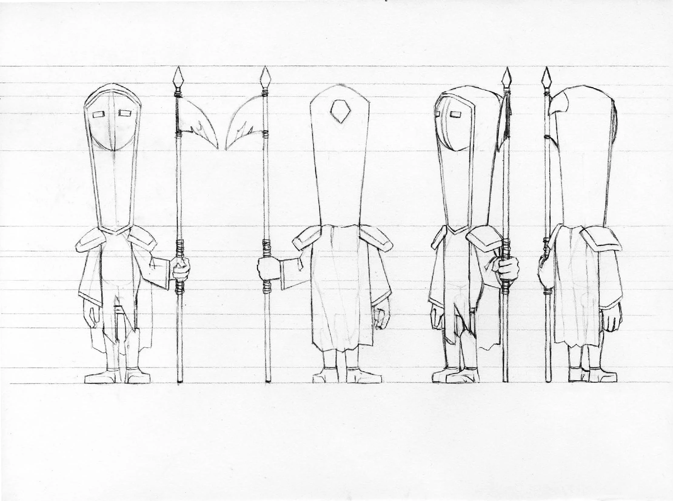 Croquis d'un des personnages pour le workshop du Inktober 2021.