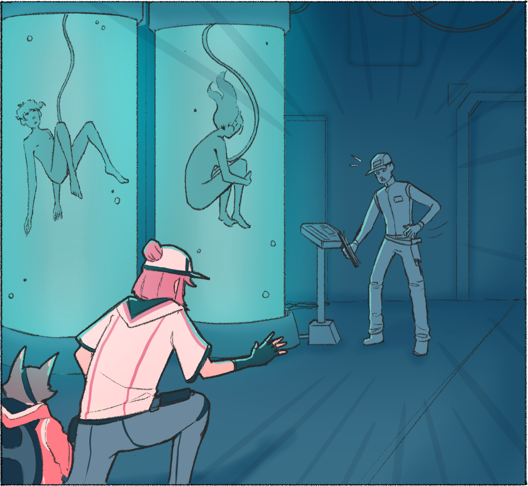 Case du storyboard colorée utilisée pour le pitching de l'histoire de la BD "GENESIS" par Laurent Degreve aka Neytix.