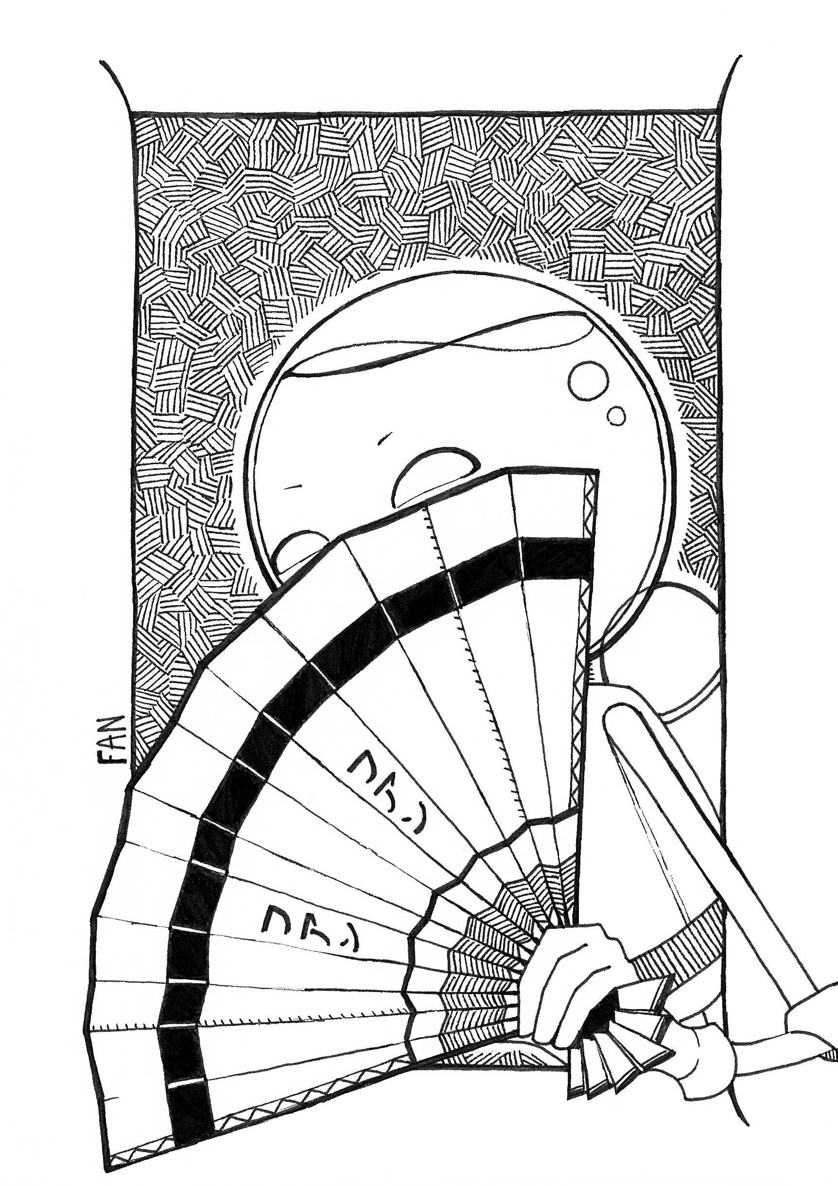 Illustration pour le challenge du Inktober 2021 mettant en scène le personnage imaginé pour le défi, par Neytix.