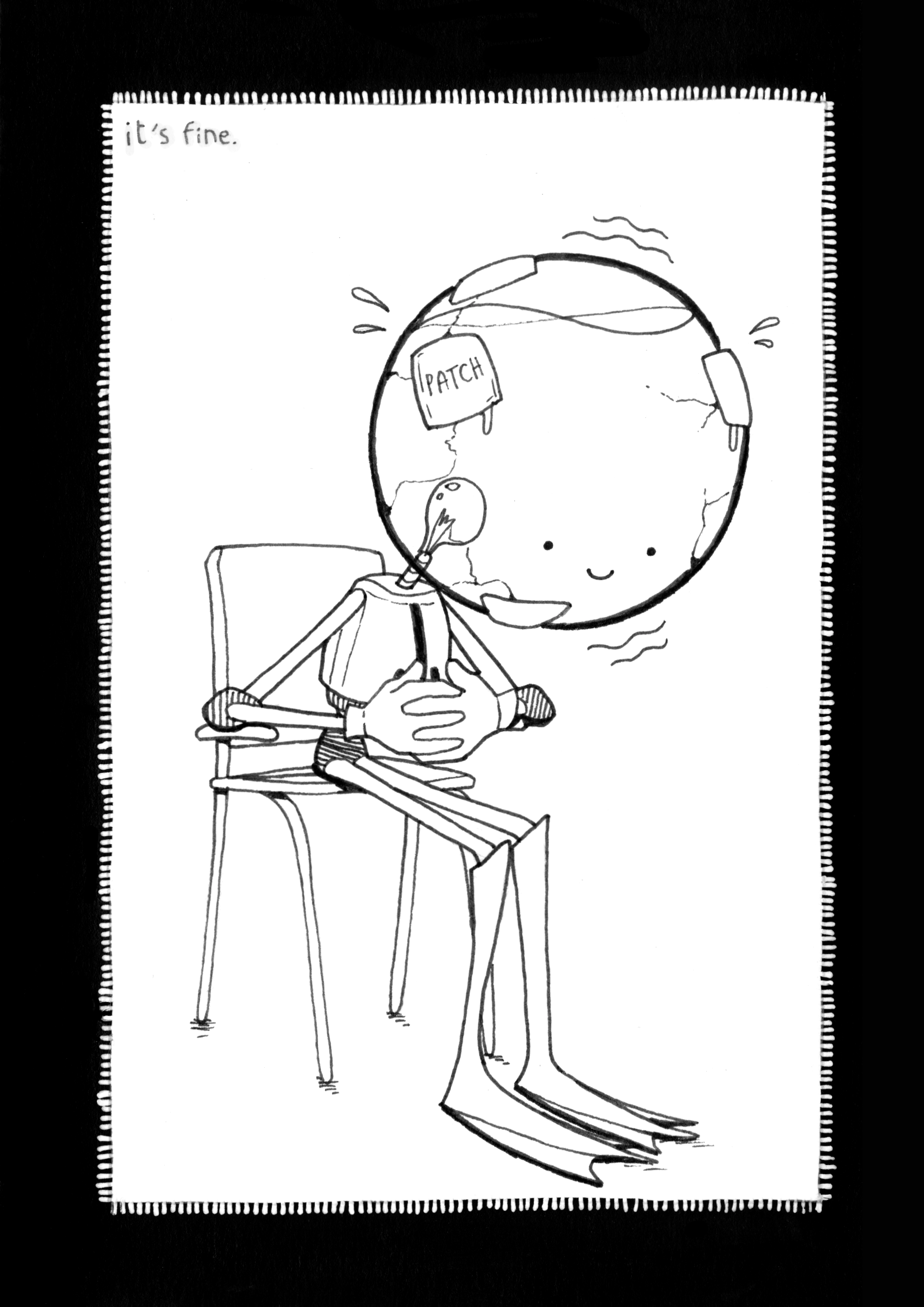 Illustration pour le challenge du Inktober 2021 mettant en scène le personnage imaginé pour le défi, par Neytix.