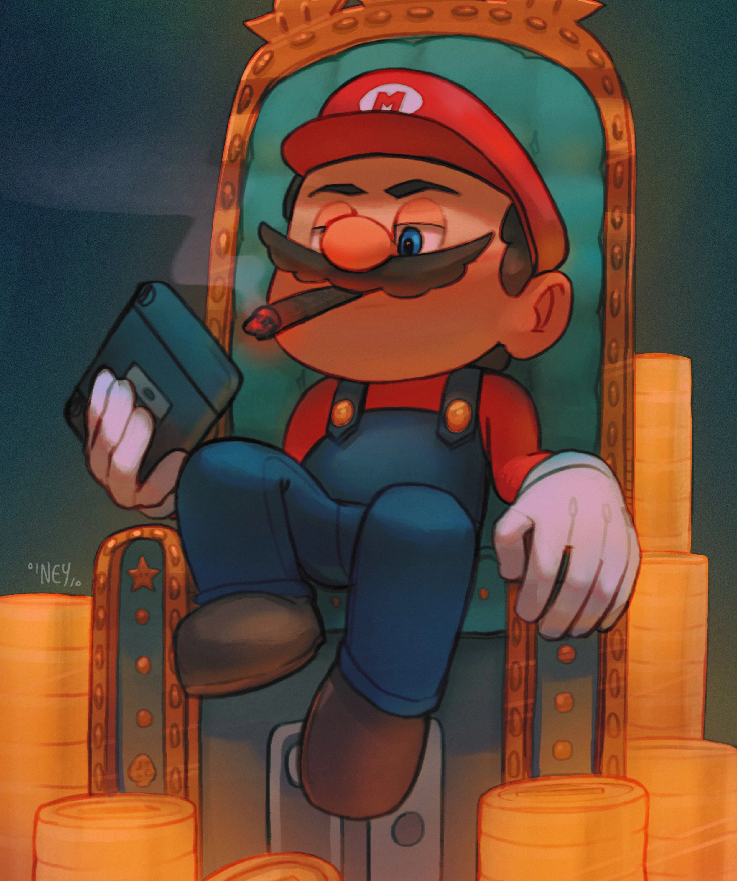 Challenge "Line-Up" organisé par l'artiste Bloospicy, le thème était "Mascotte de Jeux-Vidéos"