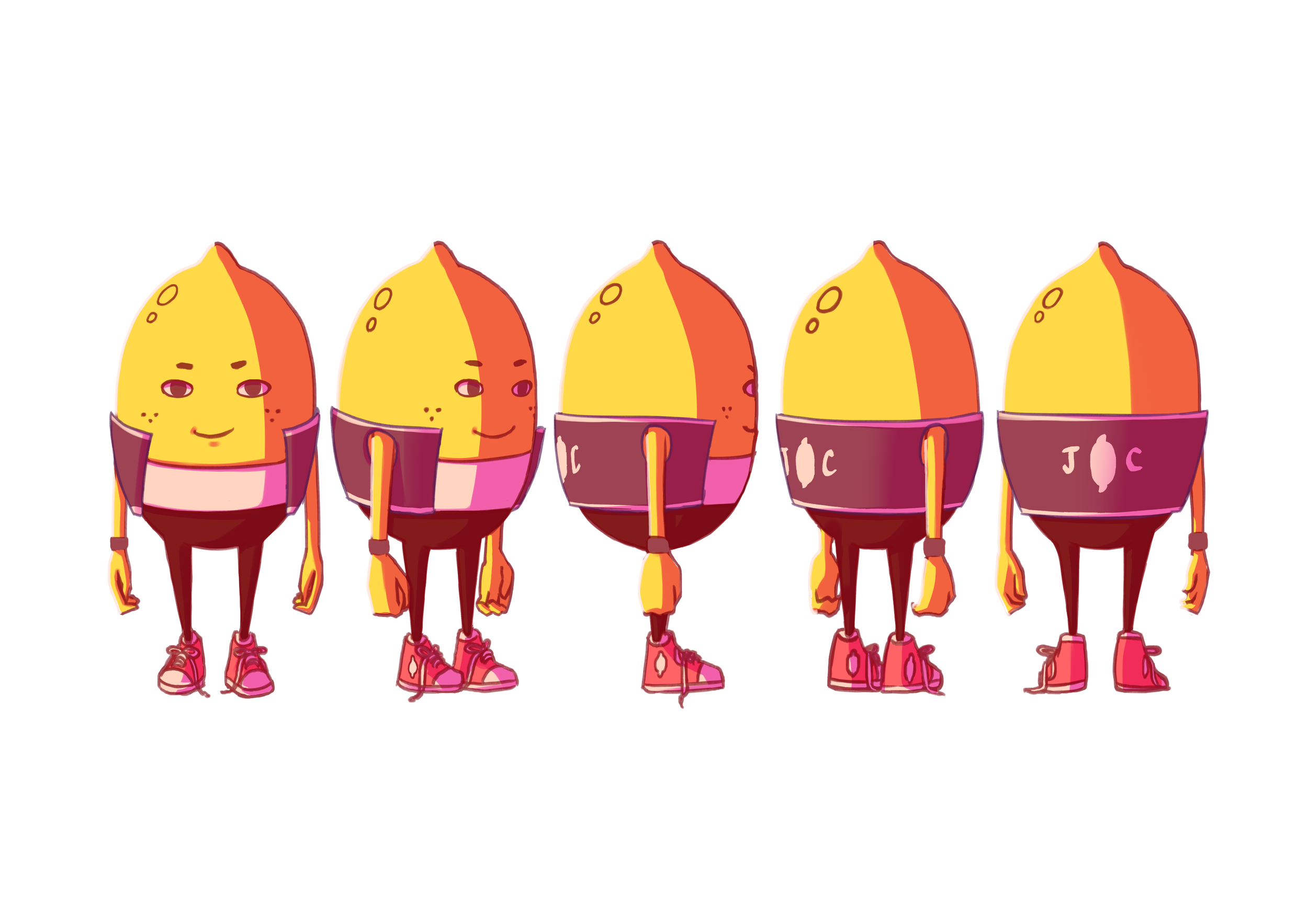 Character sheet du personnage de "Johnny Citrus" pour le livre d'illustration "Johnny Citrus" par Laurent Degreve aka Neytix.