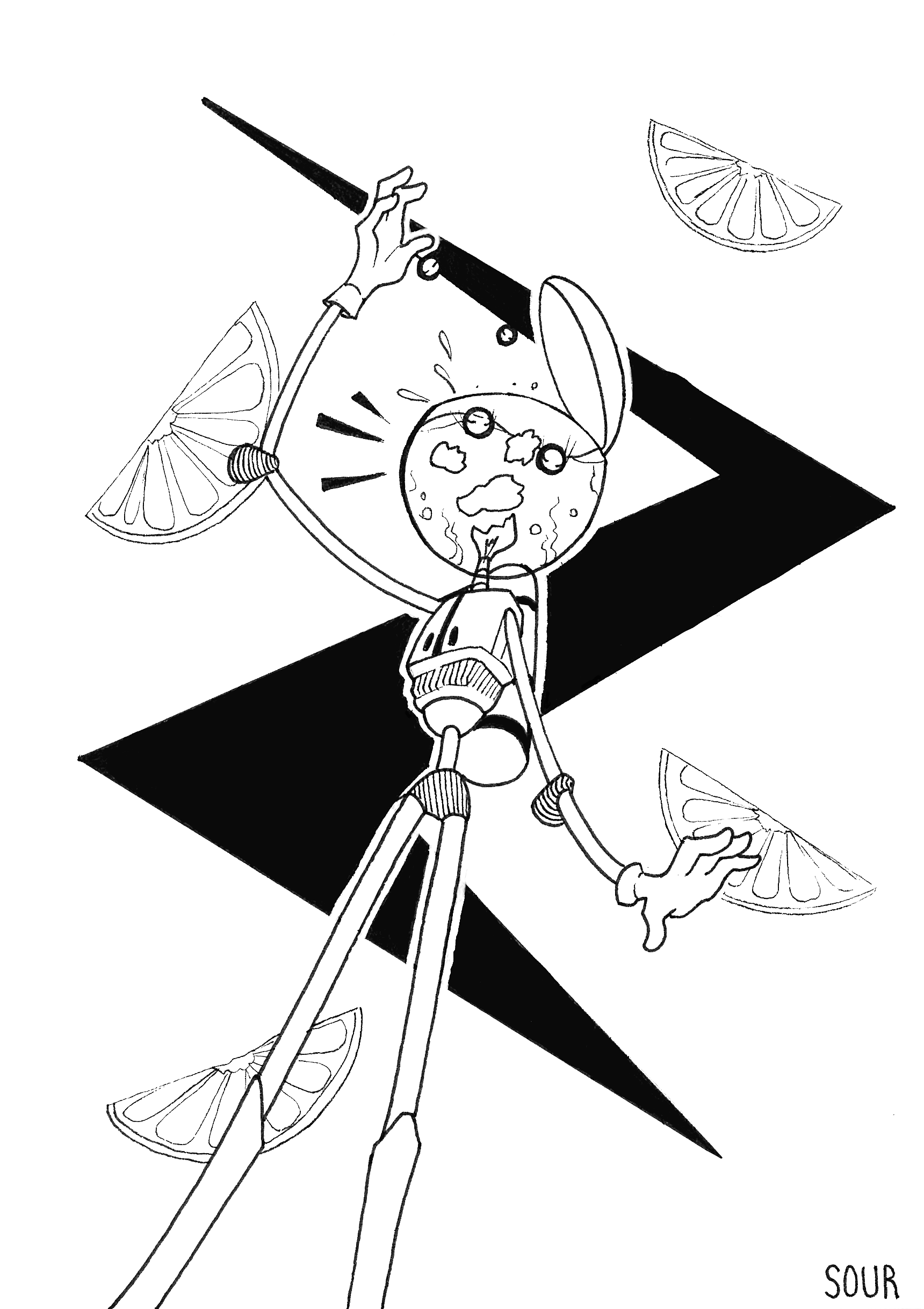 Illustration pour le challenge du Inktober 2021 mettant en scène le personnage imaginé pour le défi, par Neytix.
