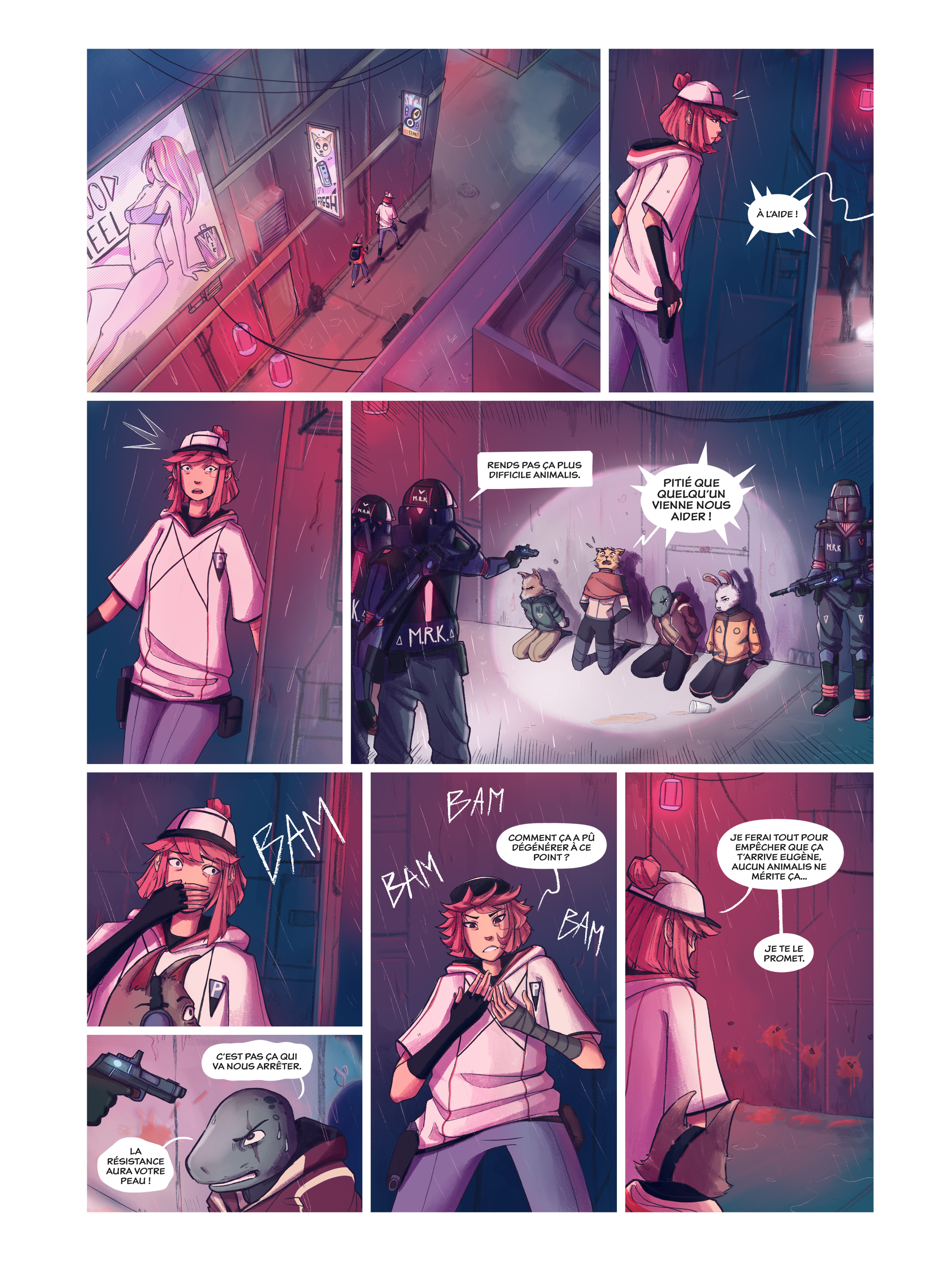 Extrait de planche de la BD "Genesis" par Laurent Degreve aka Neytix.