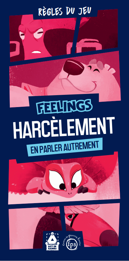 Mise en page et colorimétrie d'une nouvelle édition du jeu "Feelings" dans le thème du harcèlement