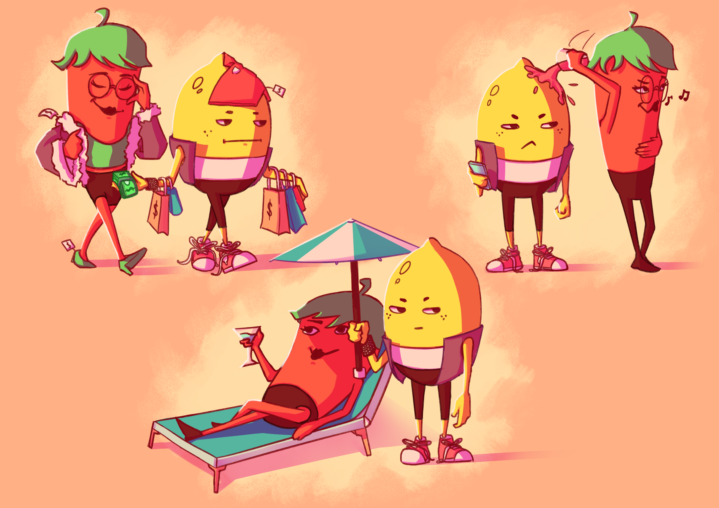 Illustration provenant du livre d'illustration "Johnny Citrus".