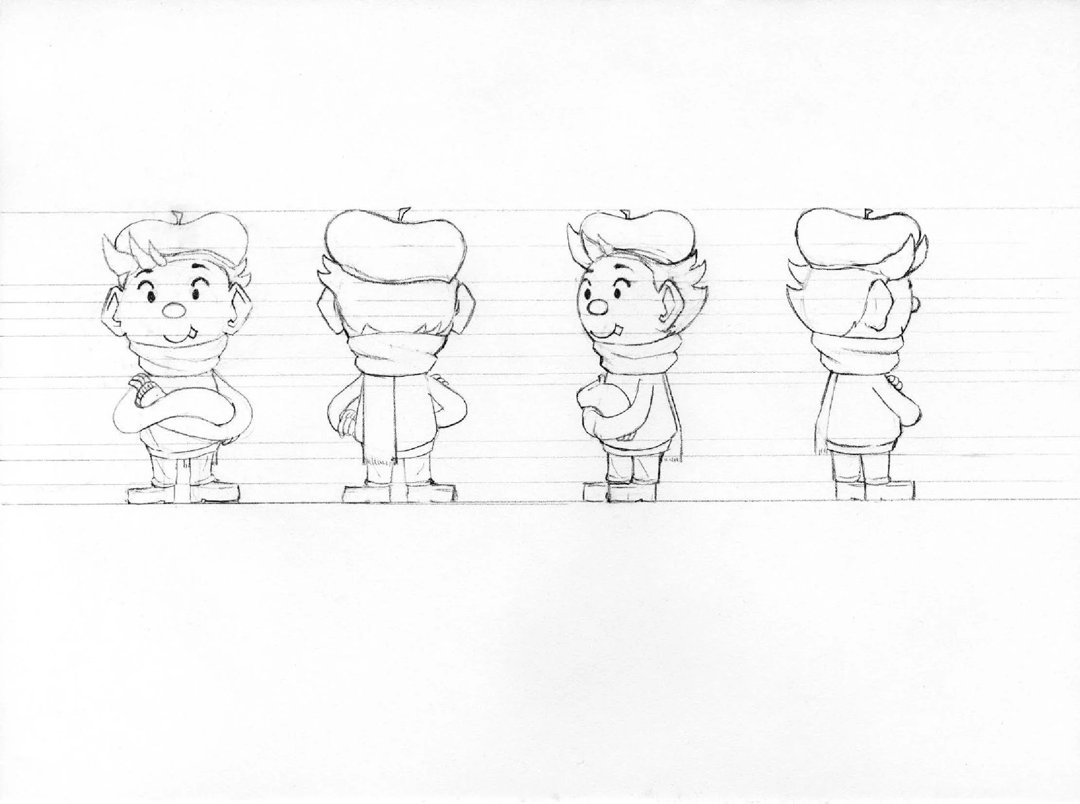 Croquis d'un des personnages pour le workshop du Inktober 2021.