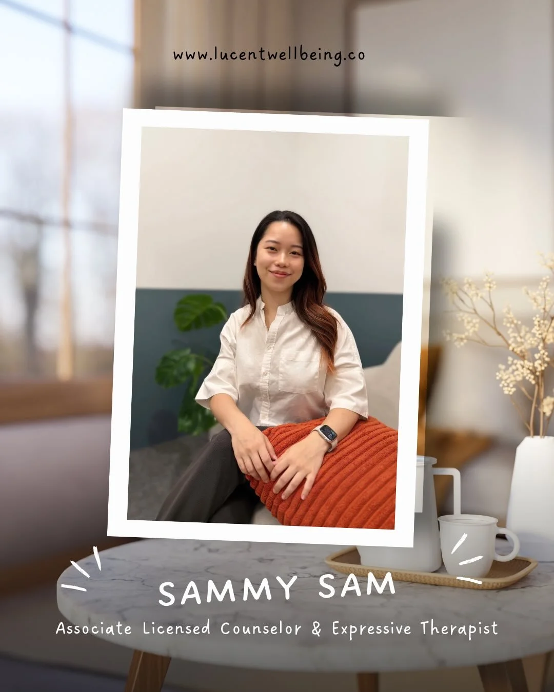 Sometimes it&rsquo;s not about fixing everything, it&rsquo;s about understanding what&rsquo;s happening between you and the people who matter.

Today, we&rsquo;re introducing&nbsp;Sammy, Associate Counseling Psychologist &amp; Expressive Therapist at