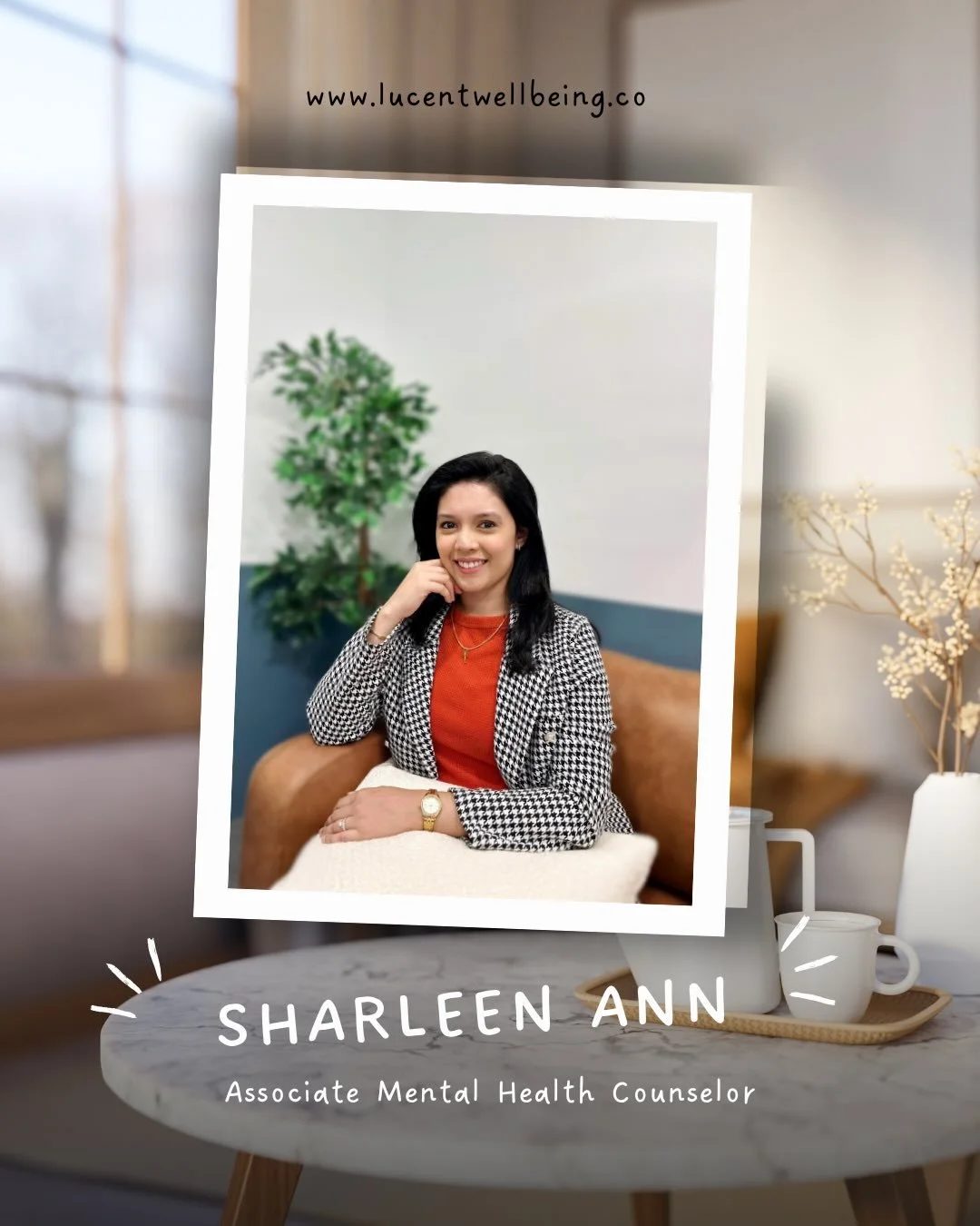 Sometimes what we struggle with today&hellip;
has roots in what we never got to process before.

Today, we&rsquo;re introducing&nbsp;Sharleen, Associate Mental Health Counselor at Lucent.

Sharleen works closely with individuals navigating anxiety, d