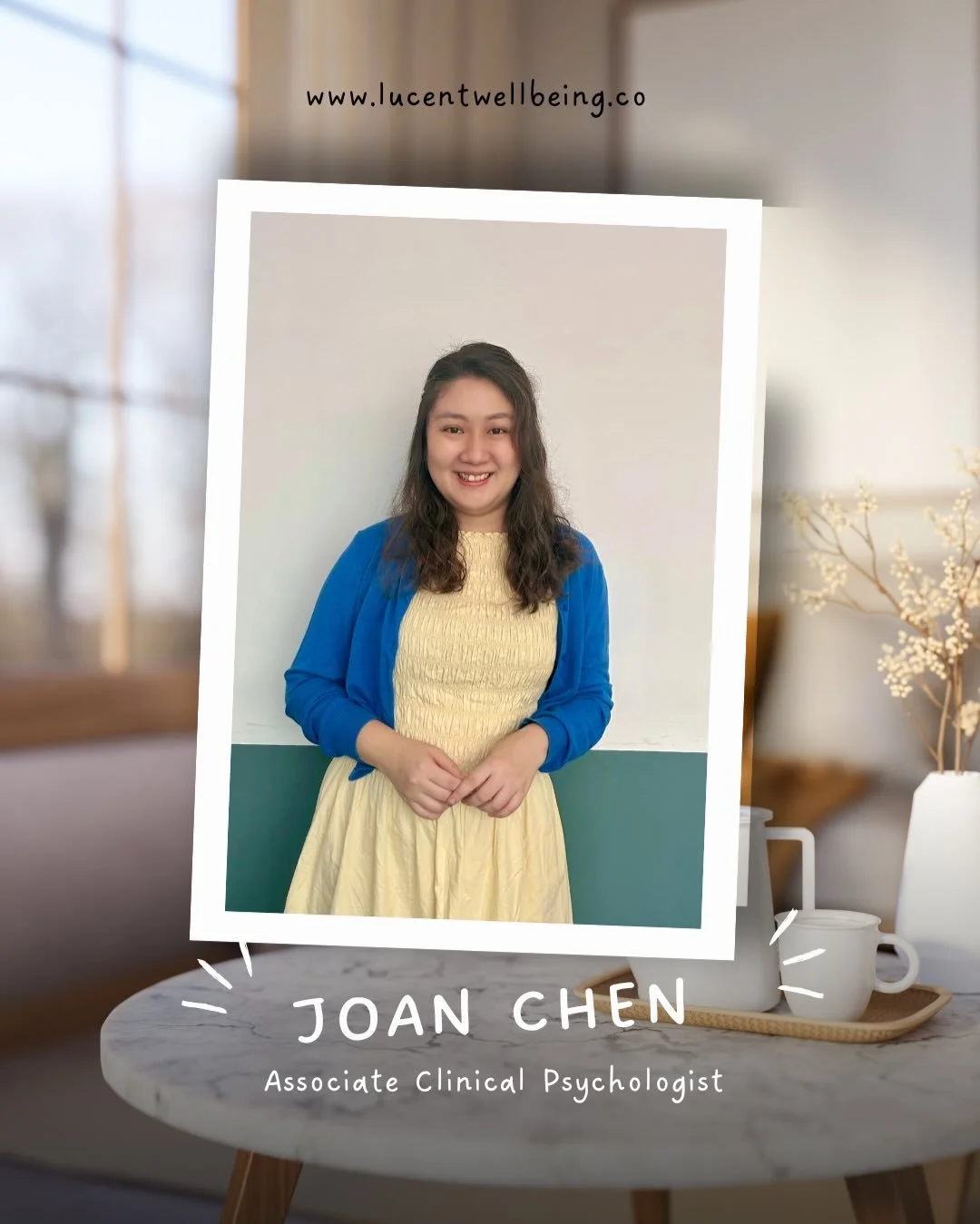 Some experiences are hard to explain, especially when you&rsquo;ve spent a long time feeling misunderstood.

Today, we&rsquo;re introducing&nbsp;Joan Chen, Associate Clinical Psychologist at Lucent.

Joan works closely with individuals navigating neu